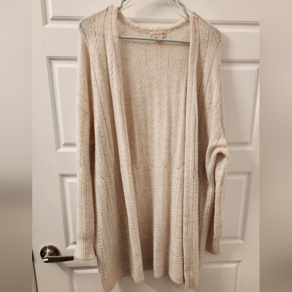 Knox Rose Pointelle Cozy Cream Sweater